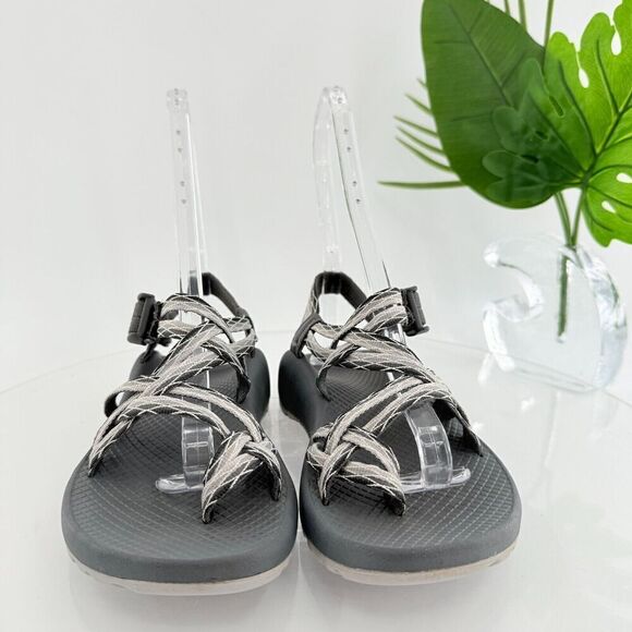 Chaco Women ZX/2 Sandal Sz 7 Outdoor Hike Black Gray Strappy Thong Adjustable - Picture 3 of 12